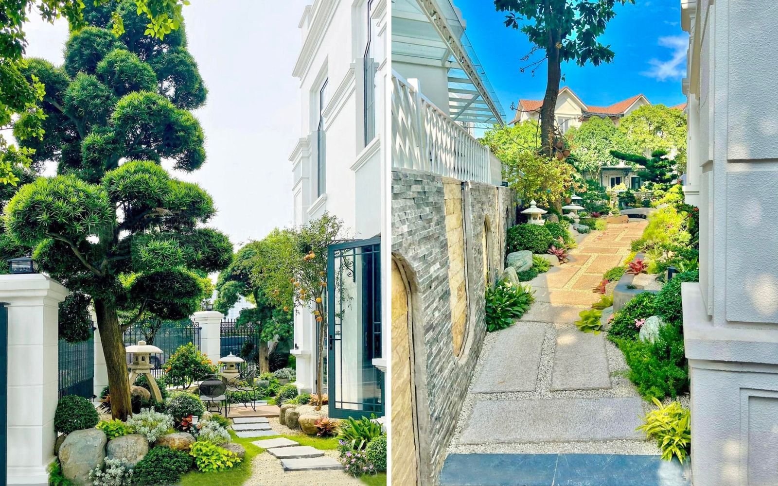 Thiết kế tiểu cảnh trước nhà cho nhà phố 