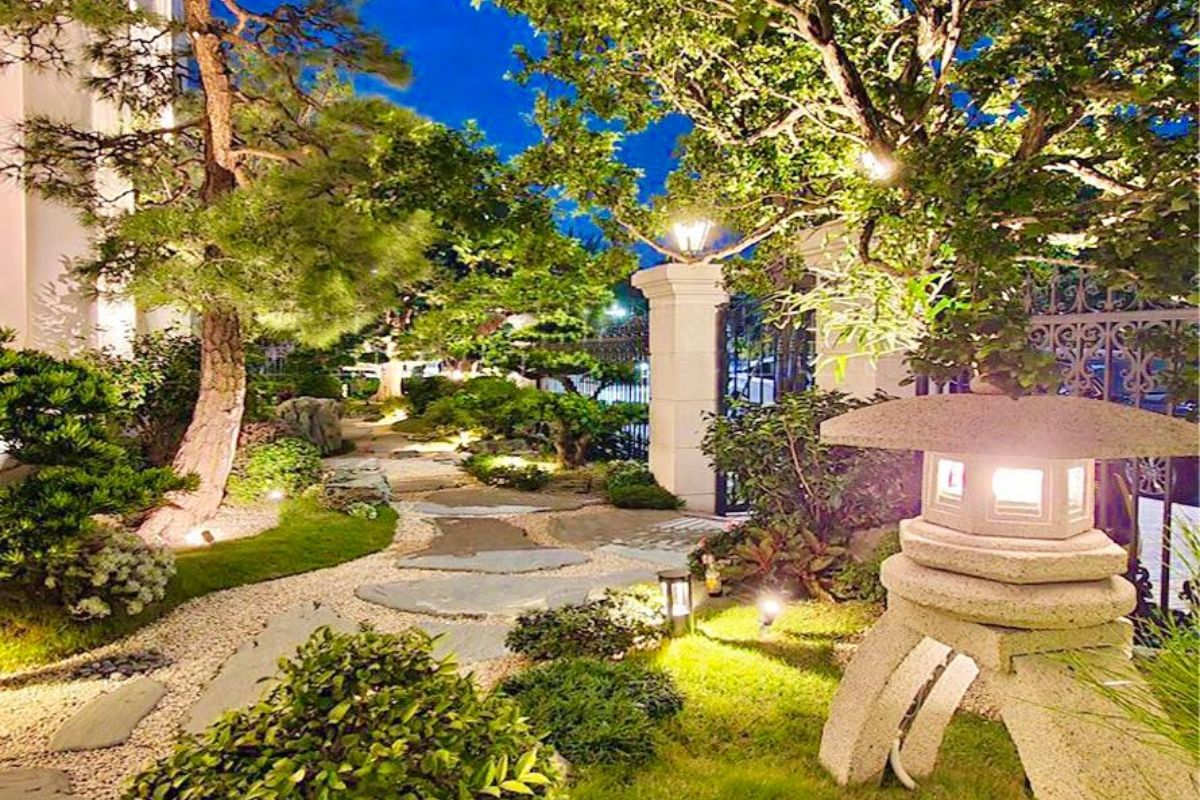 thi công hệ thống đèn sân vườn