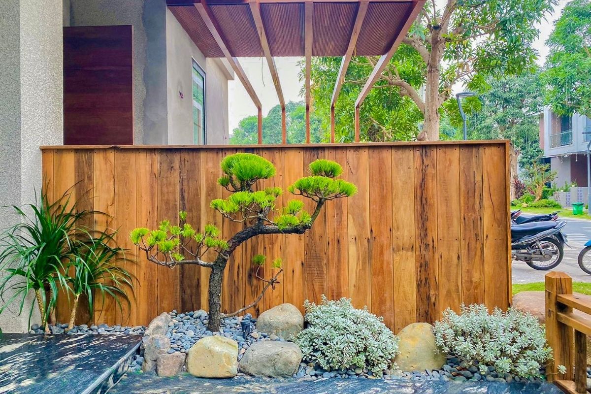 Tiểu cảnh sân vườn sdecor thi công tại Vin home