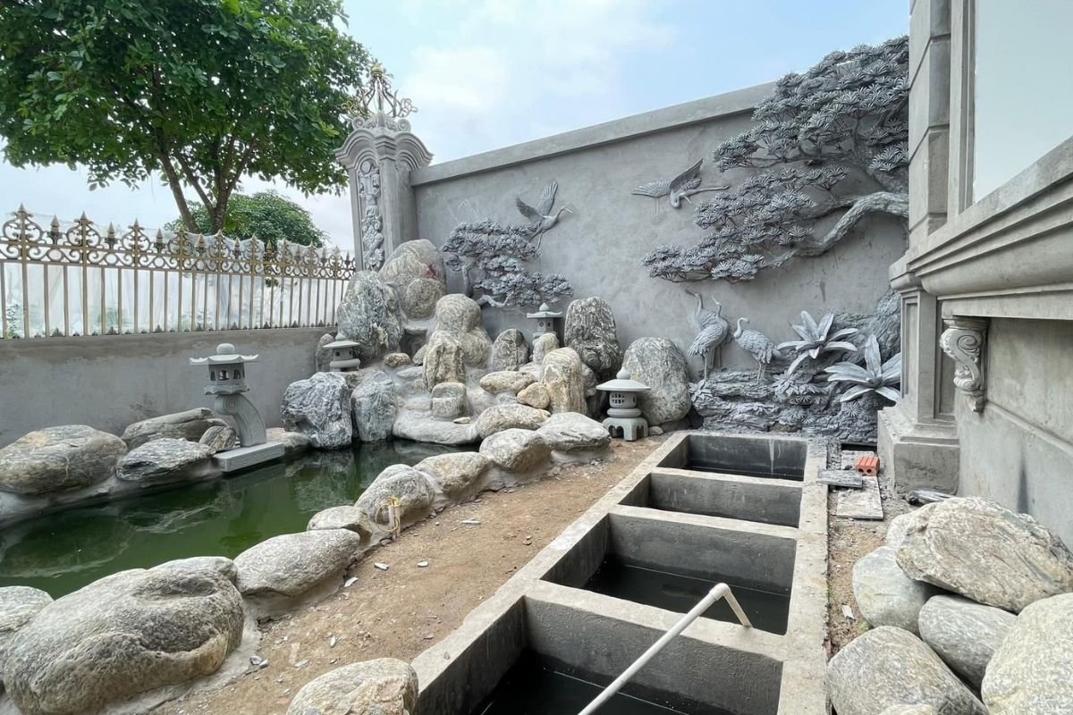 Thi công hồ cá koi mini nhỏ đẹp cho không gian hẹp