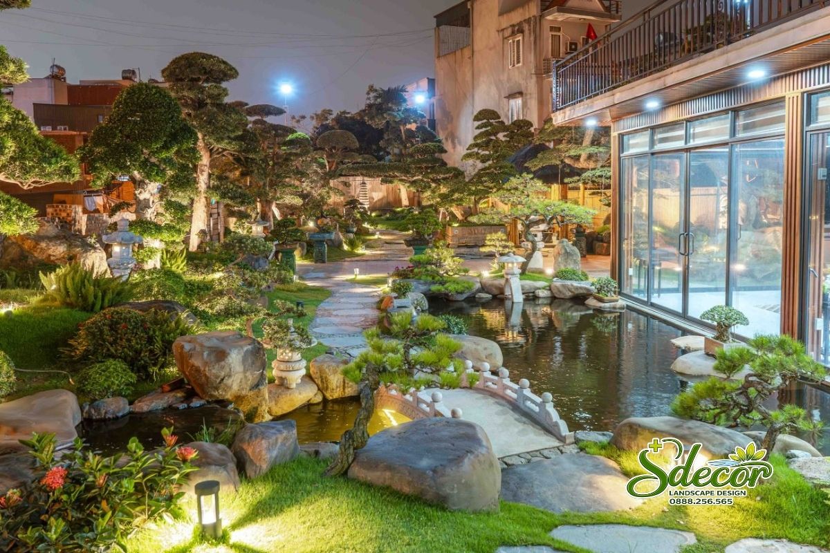 Thiết kế thi công hồ cá koi cho sân vườn nhật bản