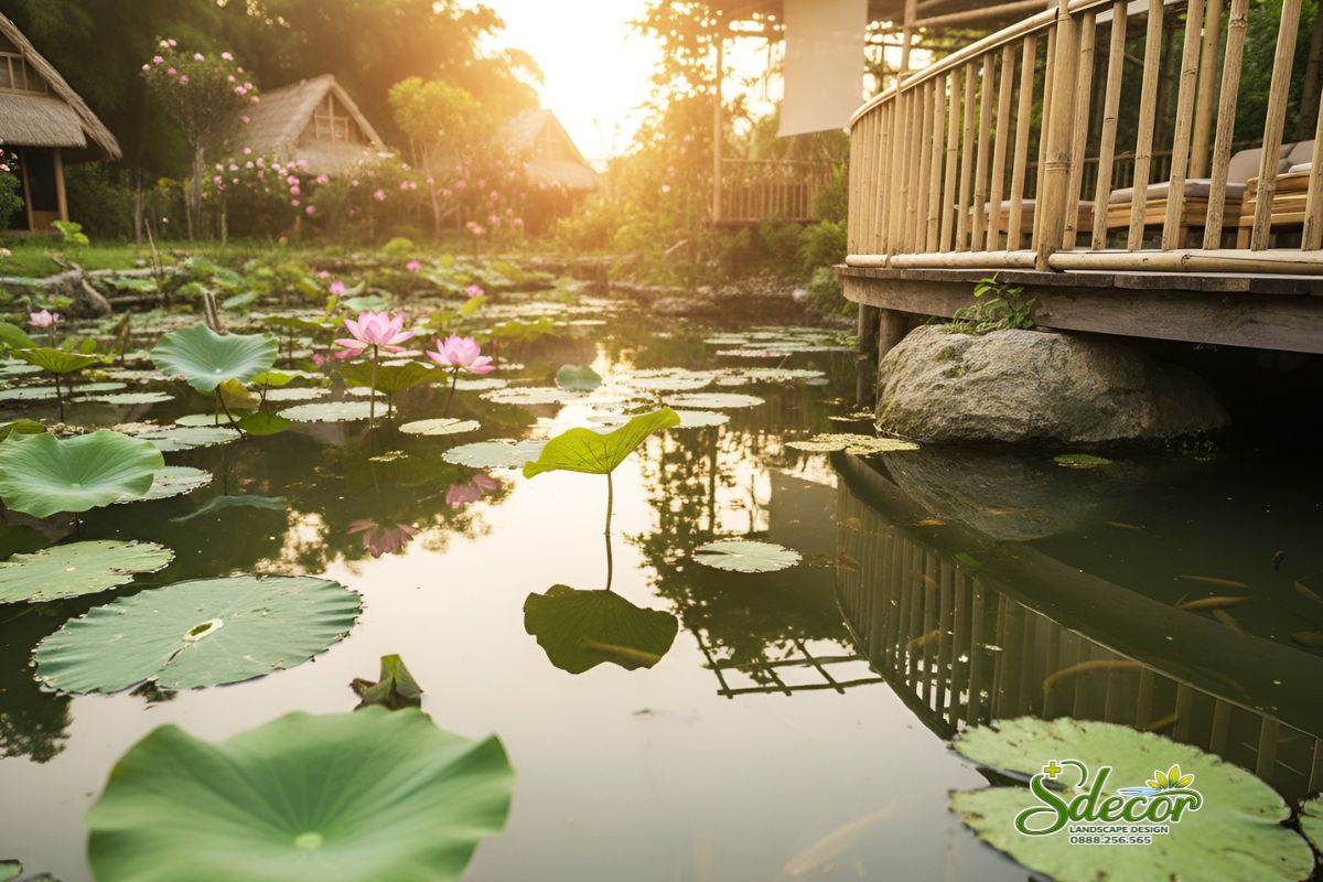 cây xanh bản địa trong thiết kế cảnh quan homestay hòa bình