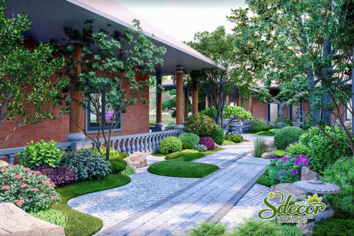 Mẫu thiết kế sân vươn trước nhà