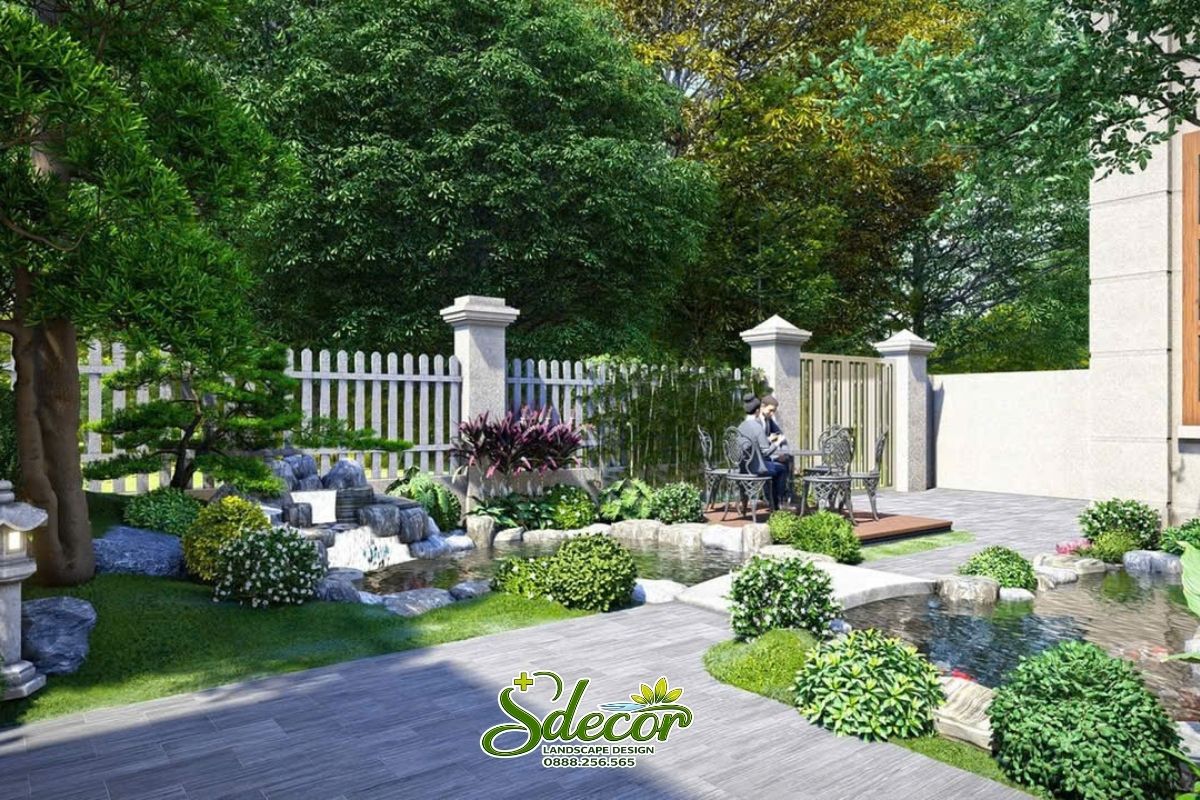 Hô cá koi biệt thự nghỉ dưỡng