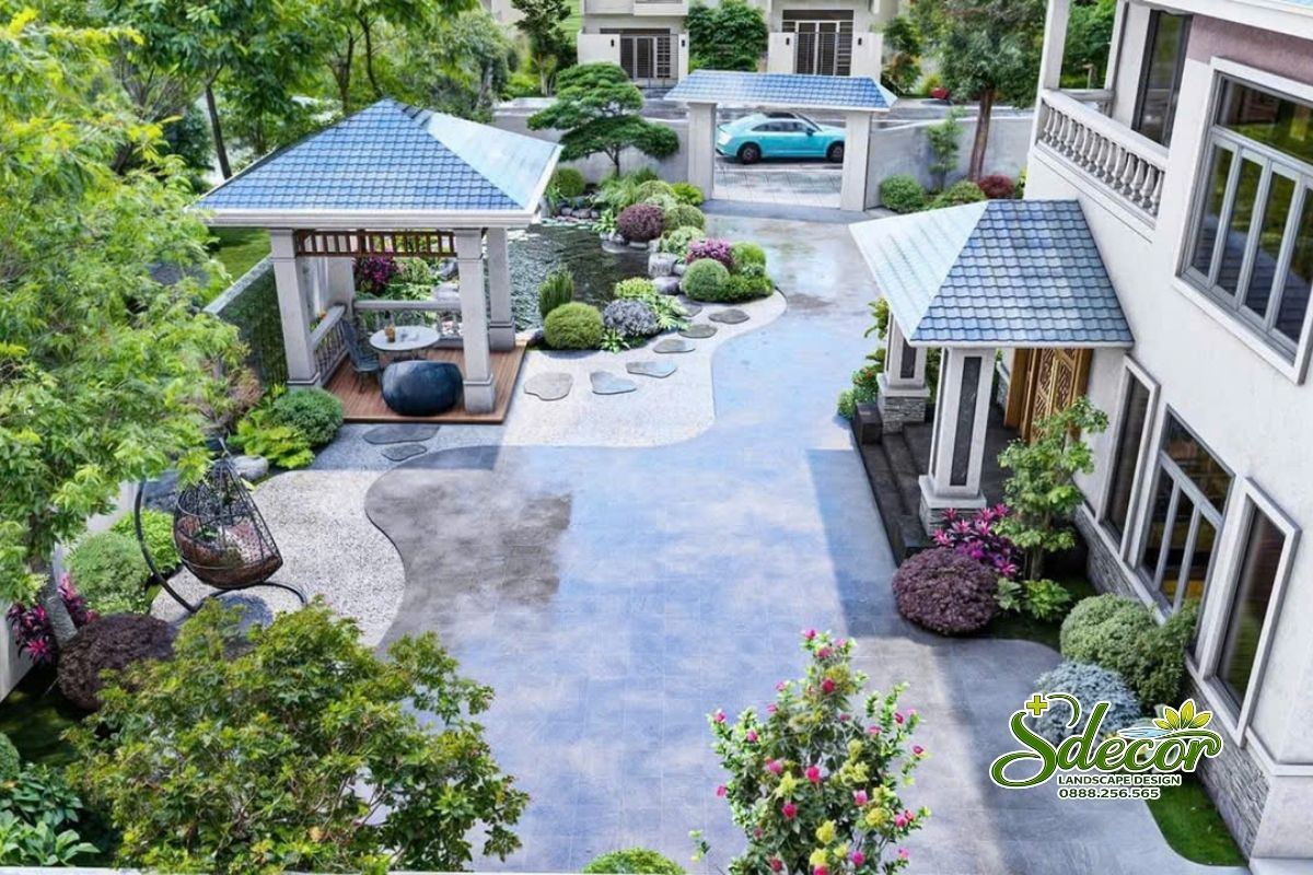 Hồ cá KOi biệt thự sân vườn