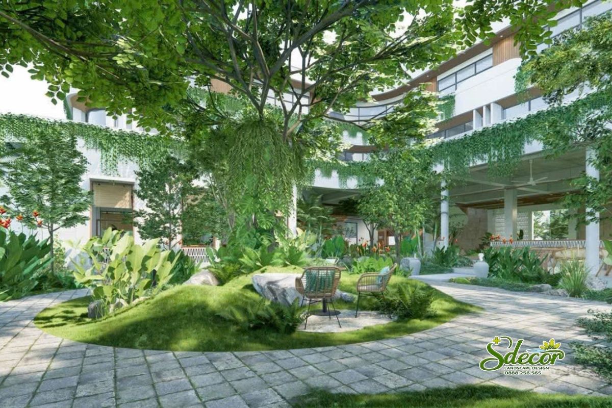 Thiết kế sân vườn nghỉ dưỡng