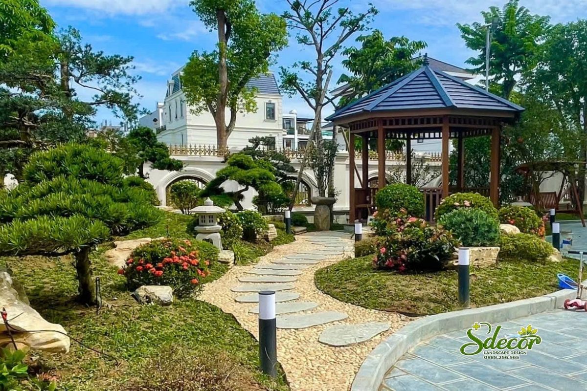 Thiết kế sân vườn đẹp Sdecor