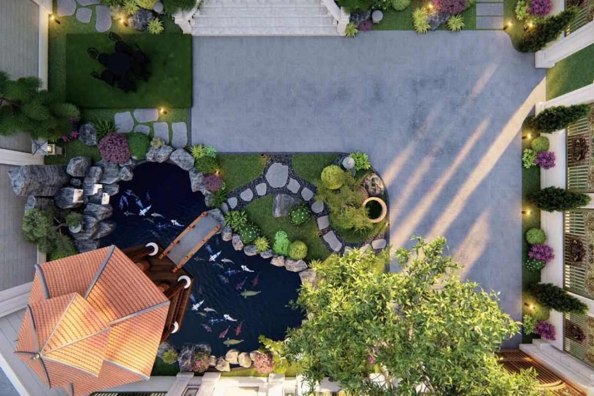 Thiết kế phối cảnh sân vườn