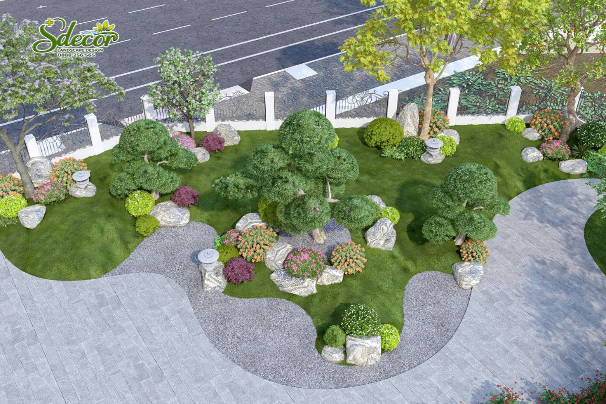 Thiết kế sân vườn Nhât bản ở băc ninh