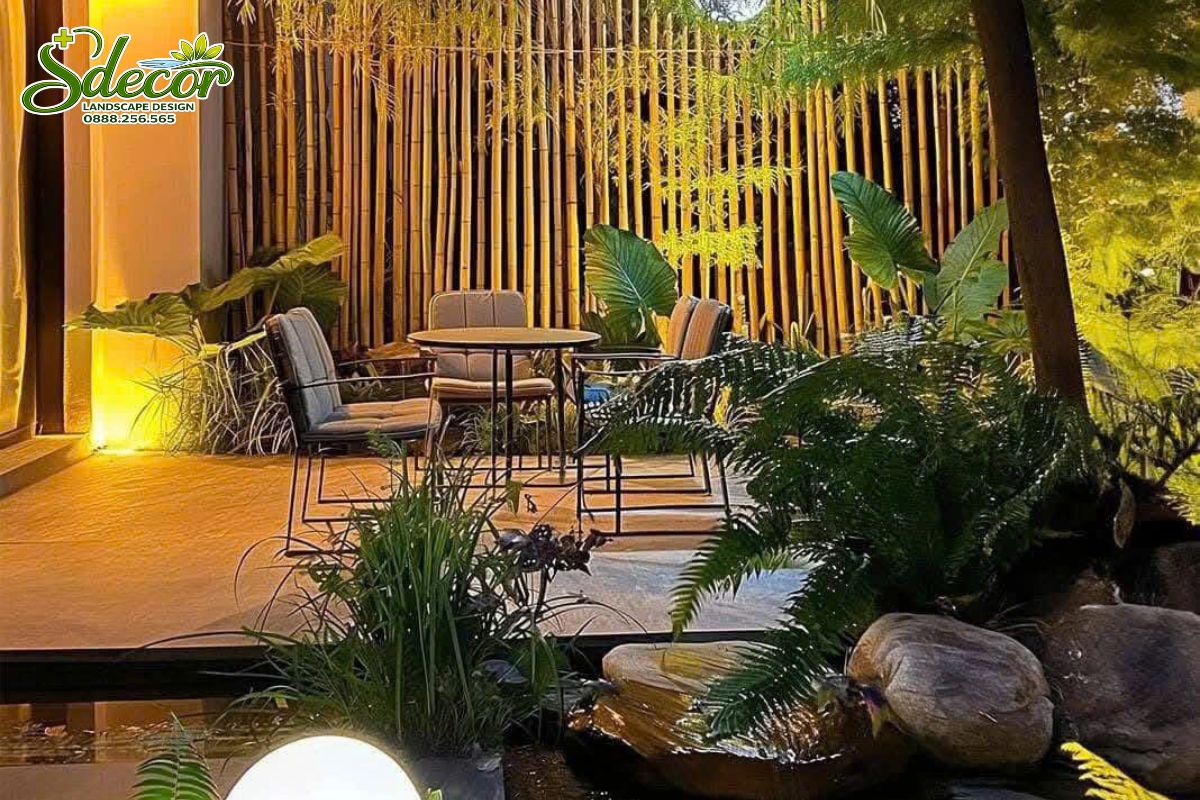 thiết kế sân vườn hiện đại